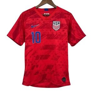 Nike USA Soccer Jersey Pulisic #10 Red Dri-Fit Men's Small USMNT Authentic